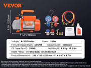 Load image into Gallery viewer, SucceBuy 3.5CFM 4CFM Single Stage Rotary Vane HVAC Air AC Vacuum Pump &amp; A/C Refrigerant Kit Manifold Gauge Set Air Conditioning
