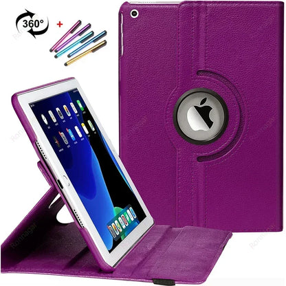 Case For iPad Air2 Air1 Cover 5th 6th 7 8 9 10.2 Funda iPad A19 2026 A16 2025 Air11 2025 Pro11 9.7 2018 2017 360° Rotating Case
