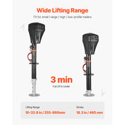 Bild in Galerie-Viewer laden, Amocart 5000Lbs Electric Trailer Jack RVs Power Tongue Jack with 2 Way Connector &amp; Crank Handle 10"-28.3" Lift for Camper
