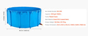Charger l'image dans la visionneuse de galerie, Amocart Canvas Fish Pond 448.8Gal Above Ground Fish Pond, Foldable PVC Koi Tank with Frame and Drain Valve for Aquaculture Blue
