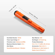 Load image into Gallery viewer, Amocart Metal Detector Pinpointer IP66/IP68 Waterproof Handheld Pin Pointer Wand 1.96/4.5" Detection Depth 3Modes for Detecting
