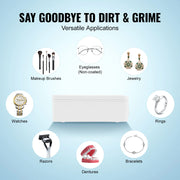 Load image into Gallery viewer, SucceBuy 200/450/650ml Portable Ultrasonic Cleaner Machine w/ Timer Modes Cleaning Basket for Eyeglasses Watches Dentures Rings - AMOCART
