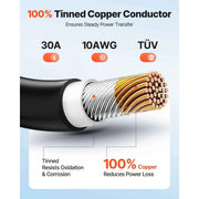 Load image into Gallery viewer, Amocart Solar Panel Wire 50 ft/65 ft/100 ft PV Tinned Copper Wire for Outdoor Home Off-Grid Photovoltaic Systems Black and Red
