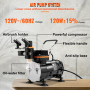 Load image into Gallery viewer, SucceBuy Professional Dual-Action Airbrush 120W Electric Spray Gun Air Brush Painting Set Art Nail Tattoo Makeup Model Sprayer

