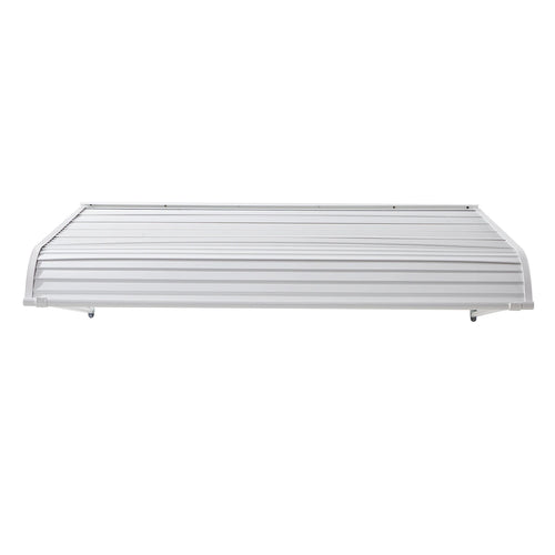 SucceBuy Aluminum Awning 60 x 42in Durable Window Awning Door Canopy Lightweight Stable Aluminum Awning Exterior Rain Protection