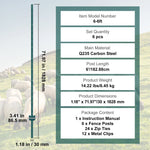 Amocart Fence Post T-Post Heavy Duty Metal Fence Post Sturdy Steel Fence Stakes for Garden Yard Lawn Farms Outdoor Wire Fencing