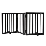 Amocart Free Standing Dog Gate Freestanding Pet Gate 3 Panels Foldable Dog Gate for Narrow Passageways Expandable Dog Barrier
