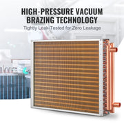Bild in Galerie-Viewer laden, Amocart Heat Exchanger Water to Air 18"x 20" for Outdoor Wood Furnaces Residential Heating and Cooling and Forced Air Heating
