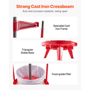 Load image into Gallery viewer, Amocart 9L 14L Fruit Wine Press Stainless Steel Basket with Cross-beam and Triangular Structure Manual Juice Maker for Kitchen

