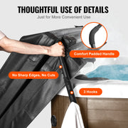 Bild in Galerie-Viewer laden, SucceBuy Hot Tub Cover Lift Spa Cover Lift Height 31.5"-41.3" Width 57"-92.5" Adjustable Installed Underneath Both Side Suitable
