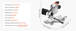 Amocart Sliding Compound Miter Saw 12-Inch Blade 15Amp Motor 60-Tooth Corded Double Bevel Sliding Miter Saw LED Alignment