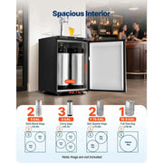 Load image into Gallery viewer, Amocart Beer Kegerator Triple/Dual Tap Home Draft Beer Dispenser for Ball Lock Full Size Keg Refrigerator w/ 5lbs CO2 Tank 162L
