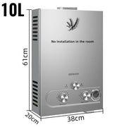 Load image into Gallery viewer, LPG Water Heater 6L 8L 10L 12L 16L 18L Liquefied Gas Propane Butane Boiler Heater Kits Home Camping Appliance
