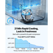 Load image into Gallery viewer, SucceBuy 35L 45L 55L Portable Foldable Handle Car Refrigerator with Wheel -4°F to 68°F Truck Refrigerator with APP Control Compressor Freezer for Camping Picnics Car Home Traval
