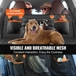 Amocart Back Seat Extender Dog Car Seat Cover for Back Seat Bed with Mesh Window and Storage Pocket Supports 350lbs Dog Hammock