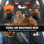 Charger l'image dans la visionneuse de galerie, SucceBuy Back Seat Extender Dog Car Seat Cover for Back Seat Bed with Mesh Window and Storage Pocket Supports 350lbs Dog Hammock
