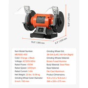 Load image into Gallery viewer, Amocart Bench Grinder 6inch Single Speed Bench Grinder High-Speed Table Grinders with Induction Motor 36/60-Grit Grinding Wheel
