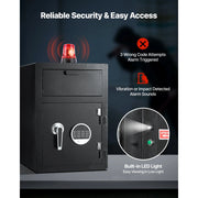 Load image into Gallery viewer, Amocart Drop Safe Large Capacity Front Drop Slot Safe Box with Digital Keypad Cash Depository Box with Spare Keys for Cash Bank
