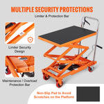 SucceBuy 330/770/1760Lbs Lifting Platform Hydraulic Car Lift Table Cart Heavy Duty Double Shear Wheelbarrow for Repair Motorcycl