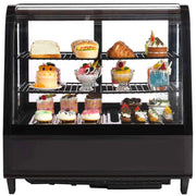 Charger l'image dans la visionneuse de galerie, SucceBuy Vitrine Réfrigérée de Comptoir pour Pâtisseries Éclairage Refroidissement TURBO Froid Ventilé Portes Coulissantes Arrières
