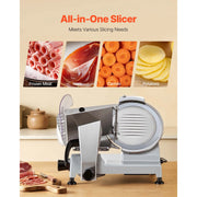 Load image into Gallery viewer, SucceBuy 10" 240W Commercial Meat Slicer w/ Carbon Steel Blade Built-In Sharpener &amp; 0-0.47" Adjustable Thickness for Frozen Meat - AMOCART
