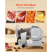 Load image into Gallery viewer, Amocart 10" 240W Commercial Meat Slicer w/ Carbon Steel Blade Built-In Sharpener &amp; 0-0.47" Adjustable Thickness for Frozen Meat
