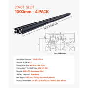 Load image into Gallery viewer, SucceBuy Linear Rail 4-5 PCS 1000mm/1200mm/1500mm/2000mm T Slot 2040 Aluminum Extrusion Profile for 3D Printer, CNC Machine DIY
