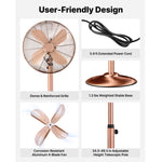 SucceBuy 16-Inch/24-Inch 1450CFM/6800CFM High Velocity Pedestal Fan  3-Speed Adjustable Height Metal Made for Commercial Home