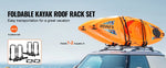 Amocart Kayak Roof Rack 2 Pairs J-Bar Soft Roof Rack Quick Folding Top Mount Tie Down Carrier for Surf Board Canoe Ski Board