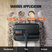 Charger l'image dans la visionneuse de galerie, SucceBuy Manual Carpet Sweeper 7.87 in Sweeping Paths 300ml Dustbin Capacity w/ Comb for Home Rugs Hardwood Surfaces Wood Floors
