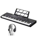 Amocart 61 Key Digital Keyboard Piano Electric Portable Piano 200 Tones 200 Rhythms or 600 Tones 500 Rhythms for Beginner Use