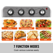 Charger l'image dans la visionneuse de galerie, Amocart 18L 1700W Air Fryer Toaster Oven Stainless Steel Toaster Ovens Countertop Combo with Grill Home and Commercial Use
