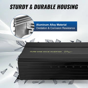 Bild in Galerie-Viewer laden, Amocart Pure Sine Wave Power Inverter 2500W/3500W/5000W 12V DC to 120V AC Aluminum Alloy LCD Screen &amp; LED Indicators Power Use
