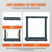 Load image into Gallery viewer, SucceBuy 10 Slots Yard Garden Tool Organizer Long-Handl Tool/Rake/Broom Tower Storage Rack Stand Holder for Garage Organization - AMOCART
