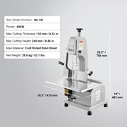 Load image into Gallery viewer, SucceBuy 650W 1100W 1800W Commercial Electric Meat Bandsaw Stainless Steel Countertop Bone Sawing Machine for Rib Pork Beef - AMOCART

