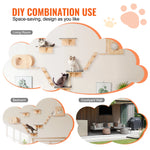 Amocart Wall Mounted Cat Shelves Cat Wall Shelves and Perches with Jumping Boards Hammocks & Cat Tree Furniture and Shelves