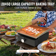 Load image into Gallery viewer, Amocart 18/24inch Propane Gas Tabletop Griddle with Hot-rolled Plate Carbon Steel  Portable Table Top Griddle Grill for Camping
