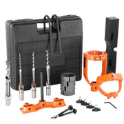 Bild in Galerie-Viewer laden, SucceBuy Mortising Attachment for Drill Press, 4 Model Drills Square Hole Chisel Set for Woodworking Mortising Tenoning Drilling
