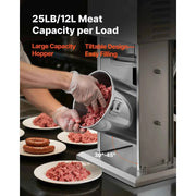 Load image into Gallery viewer, Amocart Electric Sausage Stuffer Stepless Speed Control Foot Pedal Stainless Steel Heavy Duty Sausage Filler w/4 Stuffing Tubes
