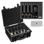 Amocart Hard Pistol Case Hard Gun Case with XPE Foam Lining Waterproof Pistol Box with Customizable Interior for Gun Lenses