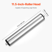 Load image into Gallery viewer, SucceBuy Roller Stand 250lbs/135lbs LBC Adjustable Height with 11.5in Polished Steel Roller Head Woodworking Extension Support - AMOCART
