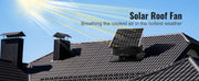 Load image into Gallery viewer, Amocart Solar Attic Fan 40W 1230 CFM Large Air Flow Solar Roof Vent Low Noise and Weatherproof with Smart Adapter for Home
