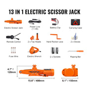 Load image into Gallery viewer, Amocart 3T Electric Car Jack Scissor Jack with Electric Impact Wrench 12V Car Jack with Double Saddle for SUV Truck Tire Change
