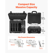 Load image into Gallery viewer, Amocart Hard Pistol Case Hard Gun Case with XPE Foam Lining Waterproof Pistol Box with Customizable Interior for Gun Lenses
