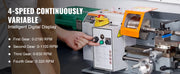 Load image into Gallery viewer, Amocart Metal Lathe Machine 7'' x 13.78'' 0-2200 RPM Continuously Variable Speed 500W &amp; Tool Box for Processing Precision Parts
