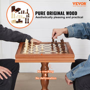 Load image into Gallery viewer, SucceBuy 18 pouces 3-en-1 dames d'échecs ensemble de Table de Backgammon Table d'échecs en bois
