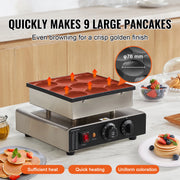 Load image into Gallery viewer, Amocart Dutch Pancake Maker 9PCS Diameter Dorayaki Baker Machine Commercial Electric Poffertjes Grill Non-stick Stainless Steel
