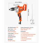 Amocart Drill Mixer 1/2in 5/8 in Corded Electric Drill Mixer Set Mixing Drills Machine D-Handle Handheld Cement Mixers