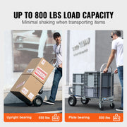 Load image into Gallery viewer, SucceBuy Folding Hand Truck Aluminum Heavy Industrial Collapsible Dolly Cart for Transport and Moving in Warehouse Supermarket

