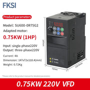 Load image into Gallery viewer, NEW SU600 VFD 0.75KW/1.5KW/2.2KW/3.7KW/5.5KW 220V/380V inverter Variable Frequency Drive Speed Controller for 3-phase Motor
